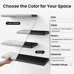 BAYKA bathroom-ready shelf setup adds compact storage with style.