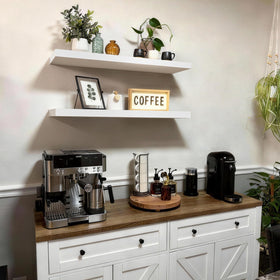 Bayka durable engineered wood shelves with brackets support heavy items