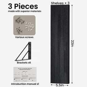 Bayka wall-mount shelves are easy to install and ideal for small rooms.