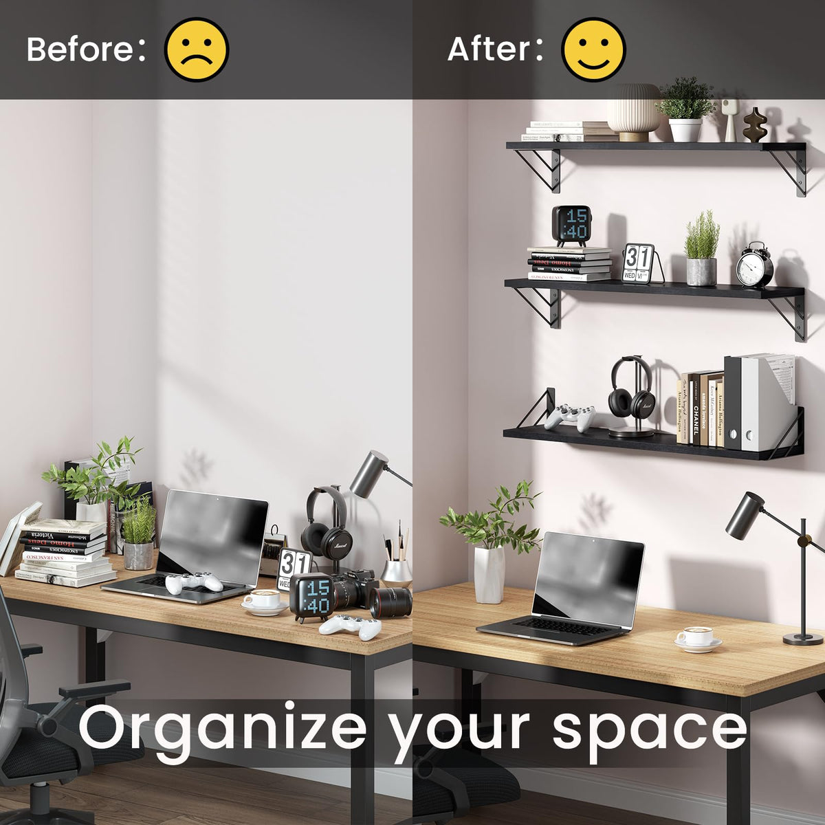 Bayka entryway wall shelf organizes keys and small items with style.