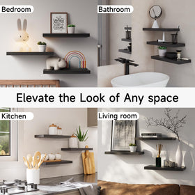 BAYKA shelf depth and width maximize usable wall space