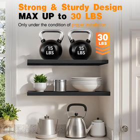BAYKA rustic wood texture shelf adds warmth to walls