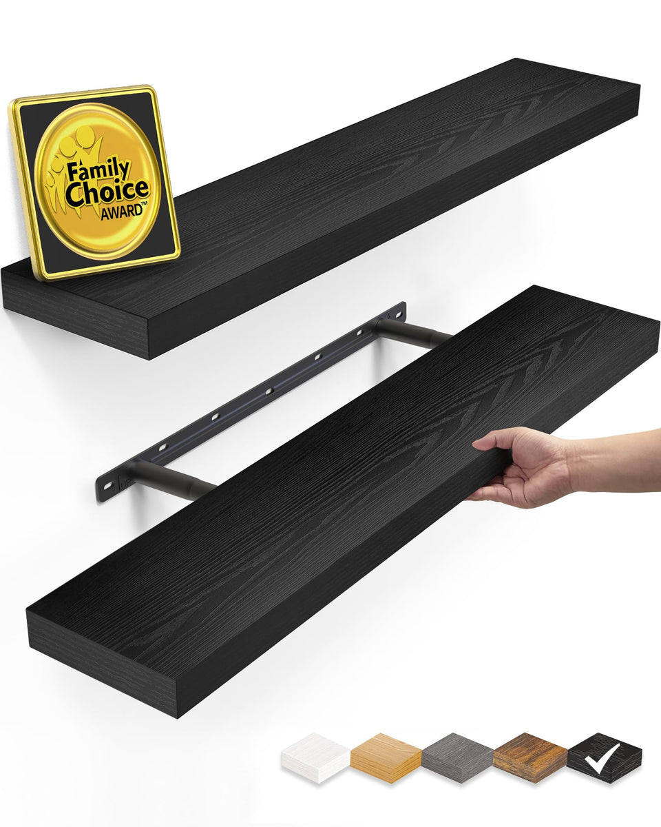 Bayka 22.5 inch floating shelf mounted on wall for organized display
