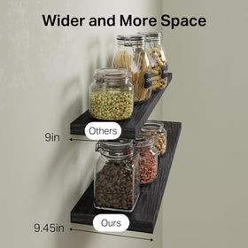 BAYKA stacked display with books and decor