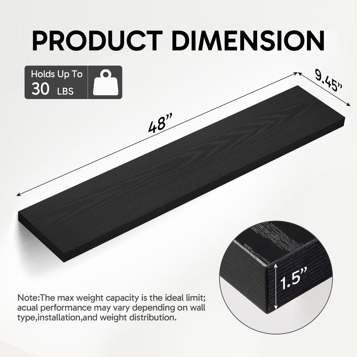 BAYKA wall-mounted shelf setup for versatile storage