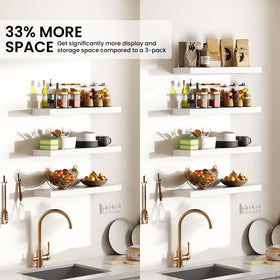 BAYKA white bathroom shelves for towels and decor within reach