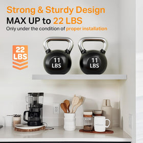 BAYKA strong-support floating shelves in white for reliable display