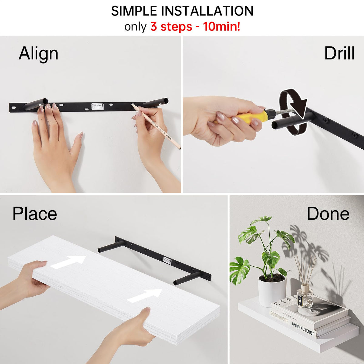 BAYKA shelf in kitchen for spices or utensils