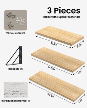Bayka large, medium, and small shelves with balanced dimensions.