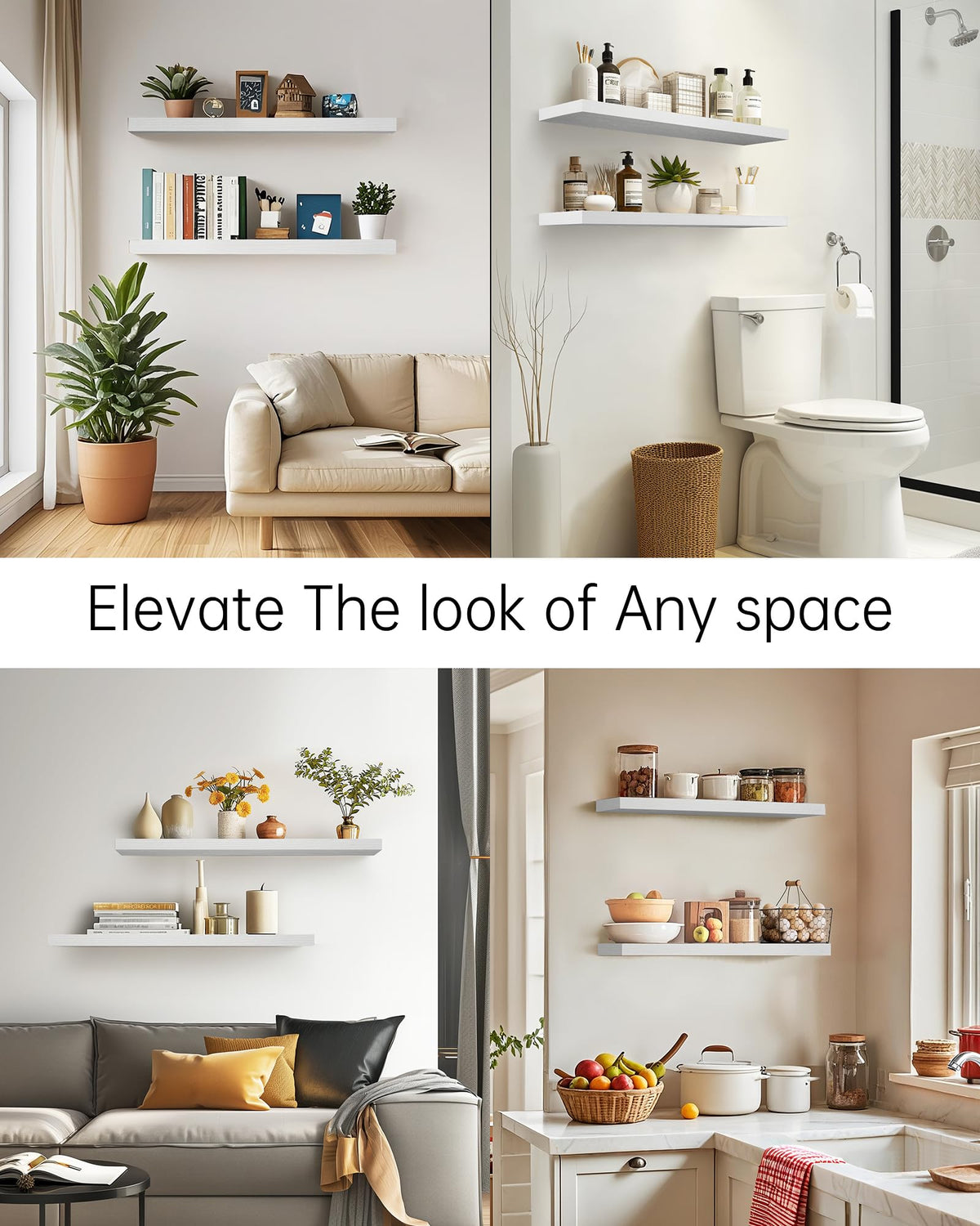 Bayka large picture frame display elevates decor while providing storage