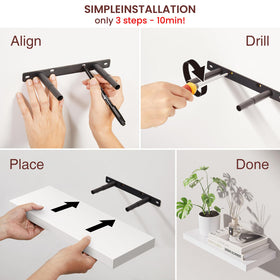 Compact 6.7-inch depth makes BAYKA shelves ideal for organizing magazines, small plants, and frames.