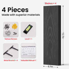 Bayka storage solution holds books, frames, and decor securely