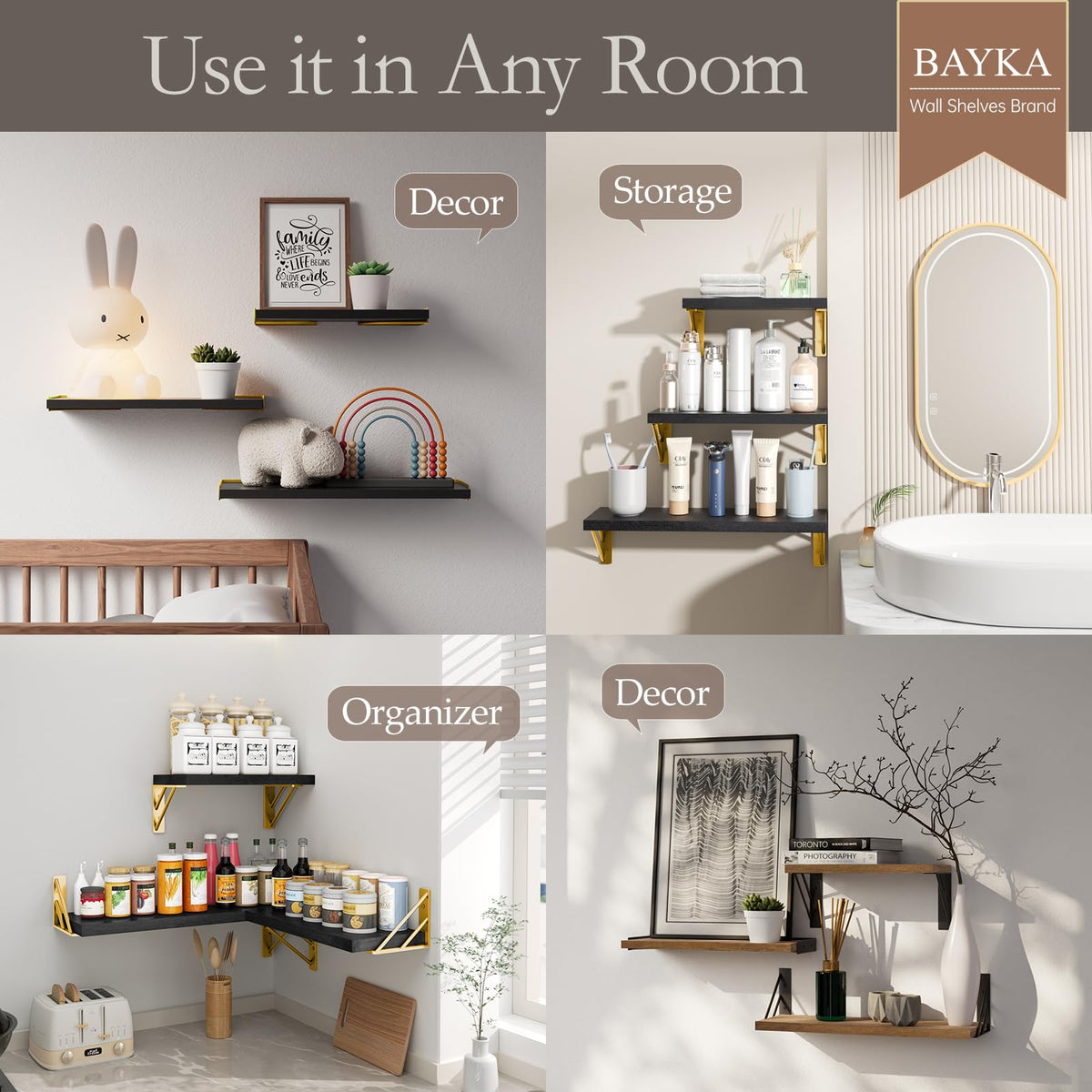 BayKA triangle bracket design closeup showing flexible installation options