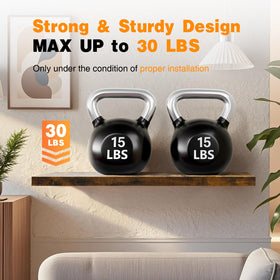 Bayka sturdy brackets support up to 30 lbs for heavy items.