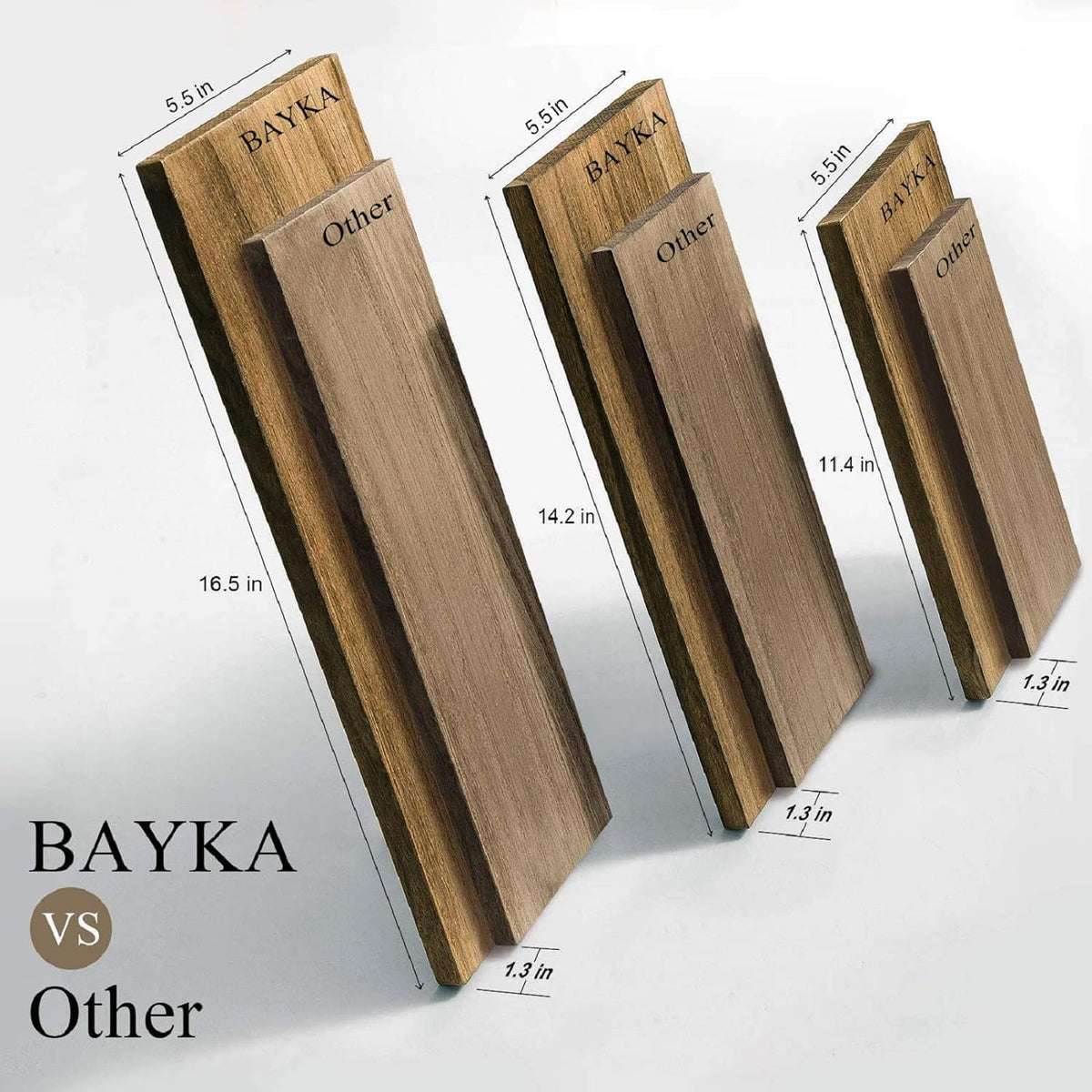 Bayka wall-mounted shelves for living room, ideal for books.