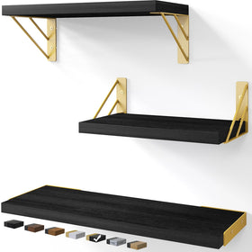 BayKA wall shelves in living room providing versatile display and storage