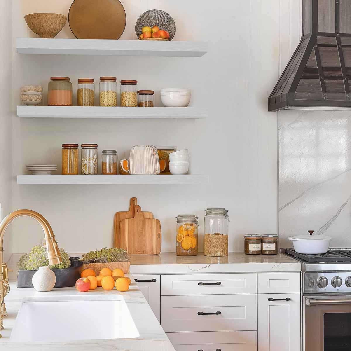 Bayka shelves bracket detail shows sturdy support