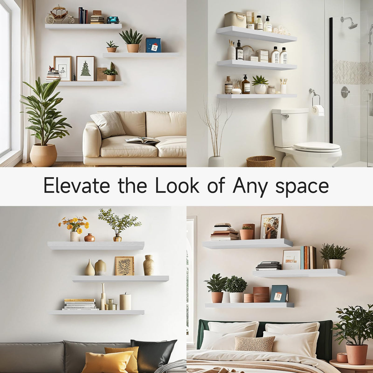 Bayka kitchen storage on wall shelves saves space