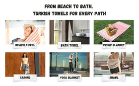 Bazaar Anatolia Arpa Black Turkish towel quick-dry performance after sun exposure.