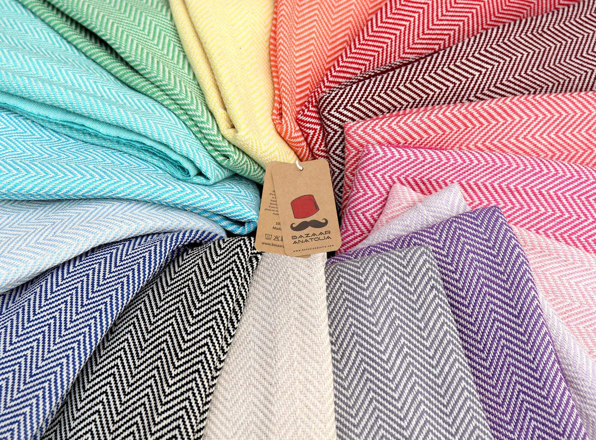 Bazaar Anatolia large 71x39 inch towel for poolside lounging.