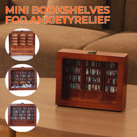 BBVCX Anxiety Bookshelf's compact dimensions fit on any desk.