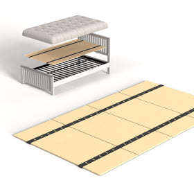 BBX-G heavy-duty folding box spring demonstrates sturdy mattress support and assembly.