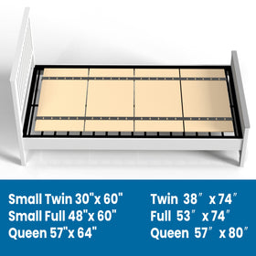 BBX-G mattress support on wood floor offers stable, reliable setup.