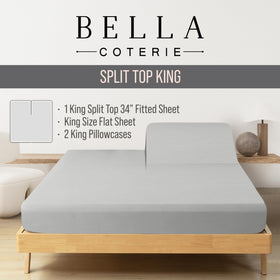 BC Bella Coterie 18-inch deep-pocket fitted sheet on plush mattress