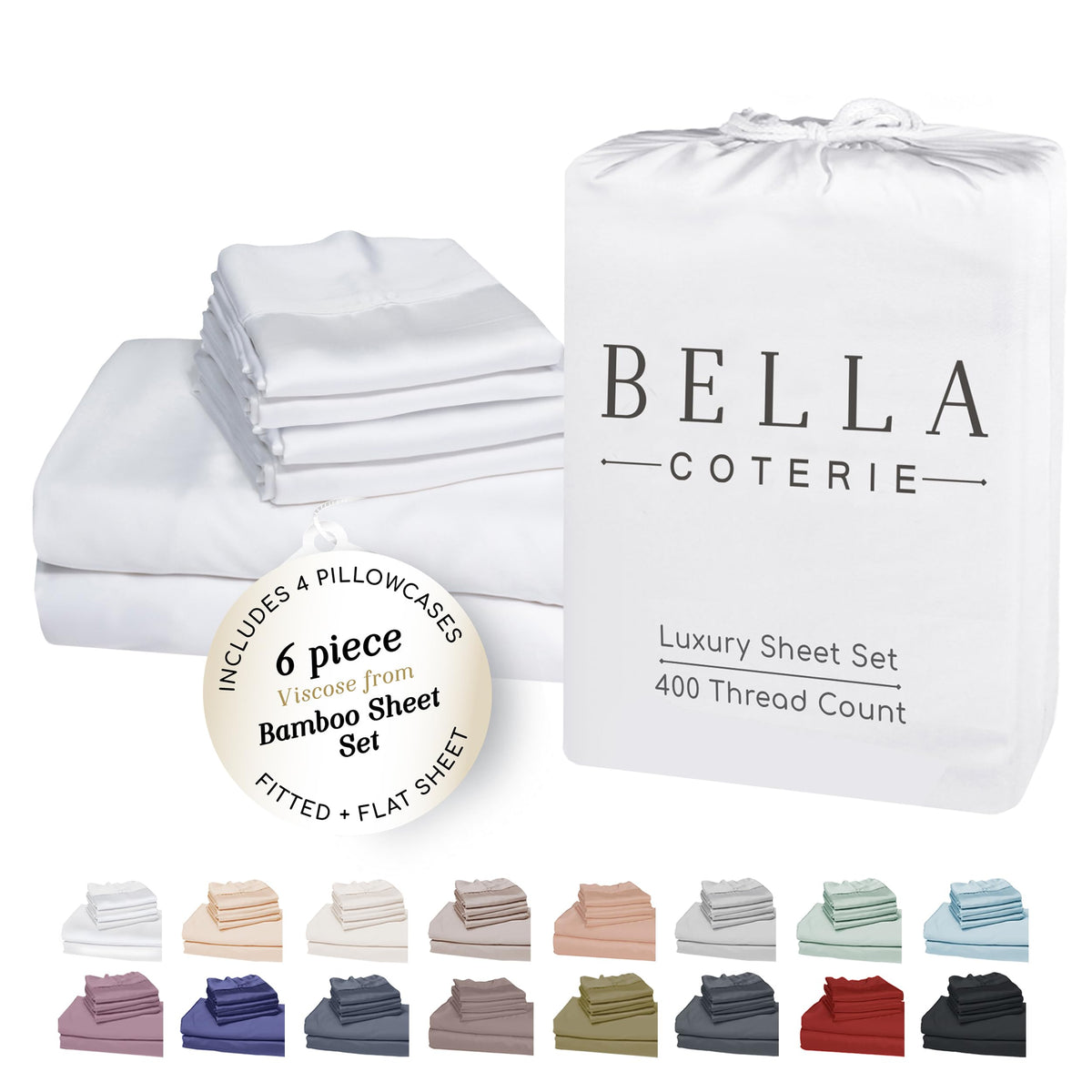 Bella Coterie bamboo sheets close-up showing silky softness and breathability