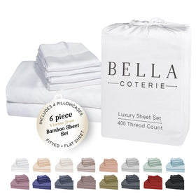 Bella Coterie bamboo sheets close-up showing silky softness and breathability