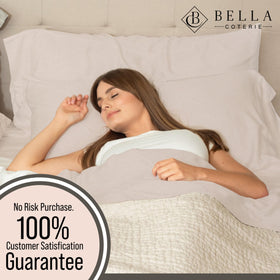 Bella Coterie bamboo viscose pillowcase in Dune keeps you cool while you sleep.