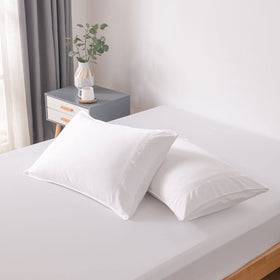 Bella Coterie king pillowcase set packaging in white shows premium bamboo fabric.