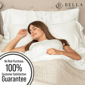 BC Bella Coterie luxury bed scene suggests hotel quality sleep ambiance