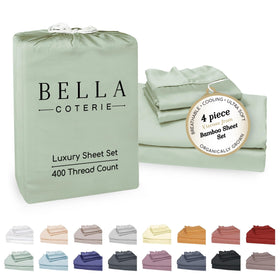 Bella Coterie Sea Glass bamboo viscose fabric texture for silky softness and breathable comfort.