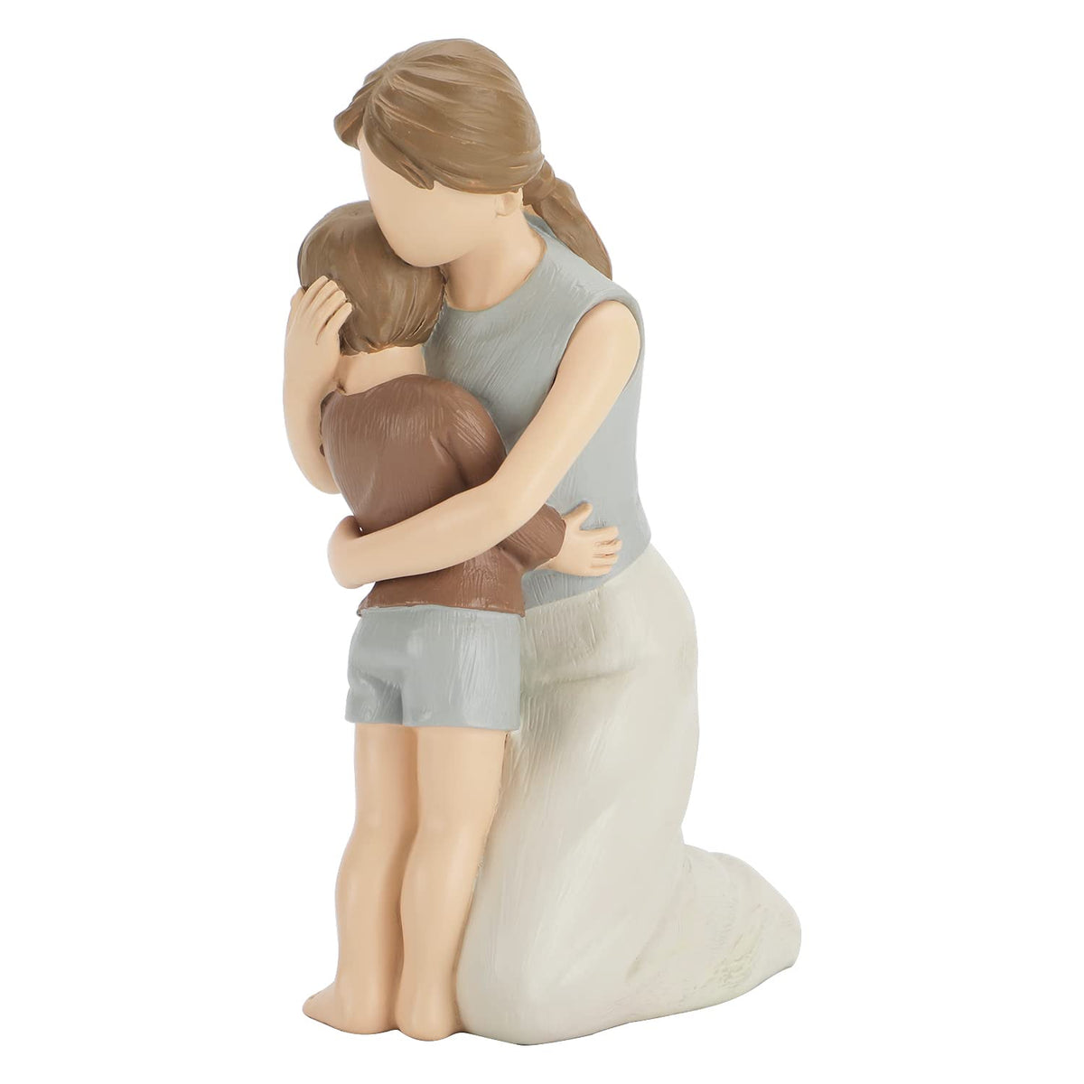 BC Bingo Castle ivory mother and son sculpture with hand-painted details for shelf display