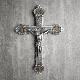 BC BuildClassic Catholic Crucifix detail engraving highlights refined craftsmanship.