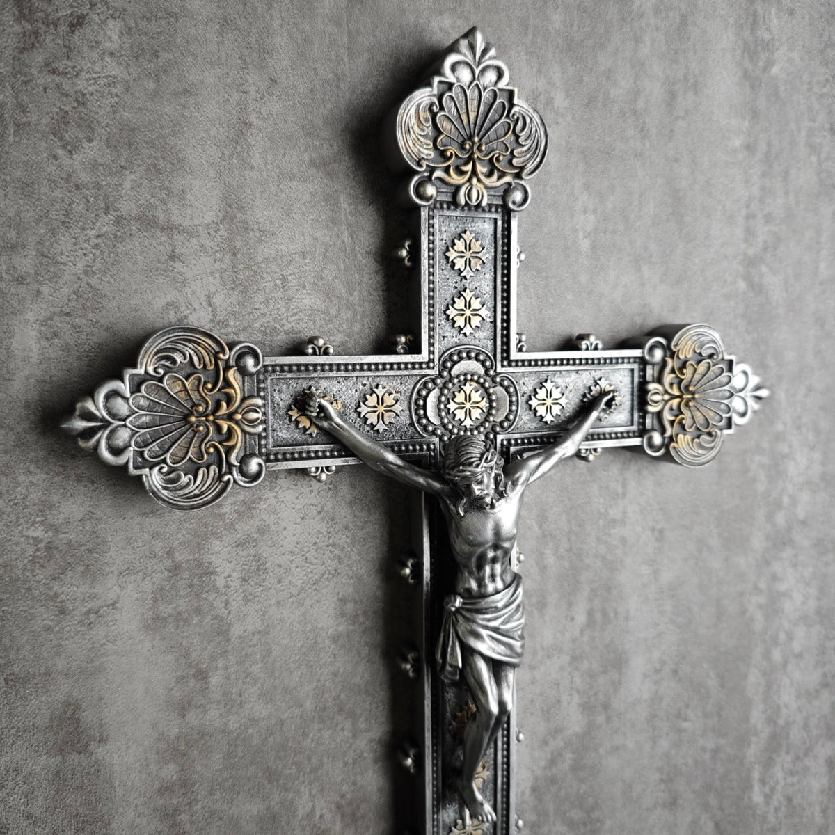 BC BuildClassic Catholic Crucifix side profile showing slim, durable form.