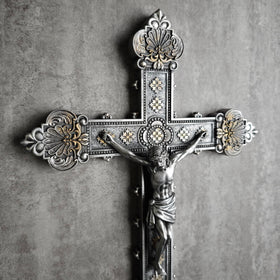 BC BuildClassic Catholic Crucifix side profile showing slim, durable form.