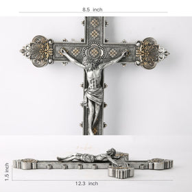 BC BuildClassic Catholic Crucifix wall display shows reverent centerpiece on wall.