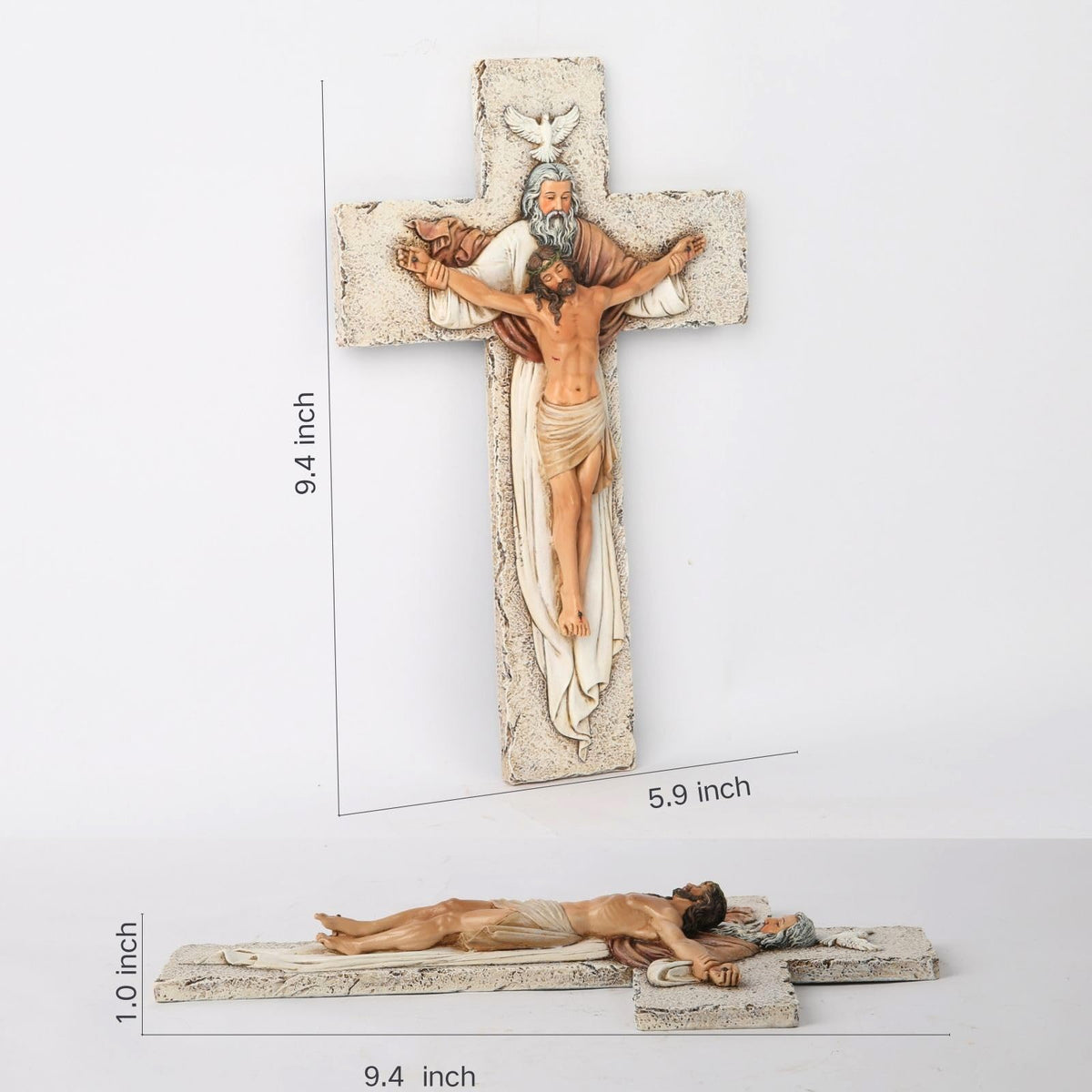 BC Buildclassic sculpted wall cross with back hook for easy hanging