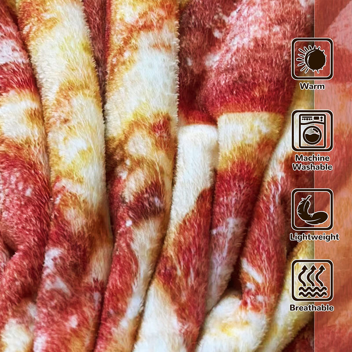 Bcareself pizza blanket red brightens rooms while staying versatile for gifting.