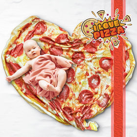 Bcareself pizza blanket sixty-inches fits most sofas and beds for shared snuggle moments.