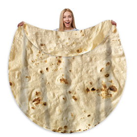 Bcareself tortilla blanket double sided yellow 60-inch cozy warmth for movie nights