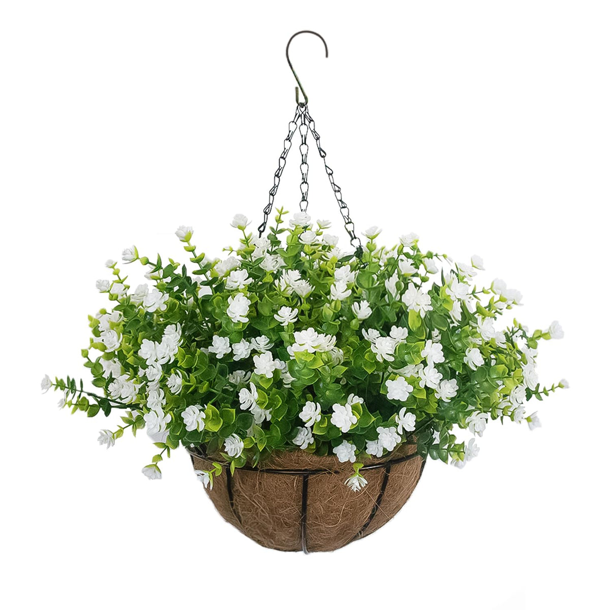 BCBLF artificial hanging flowers with 12 UV-resistant bundles brighten outdoor spaces