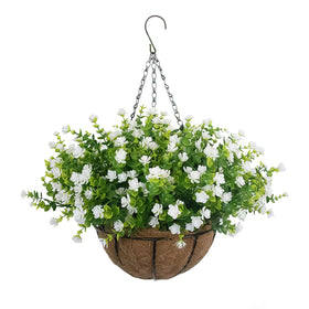 BCBLF artificial hanging flowers with 12 UV-resistant bundles brighten outdoor spaces
