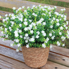 BCBLF outdoor artificial flowers in 12 bundles for vibrant planters