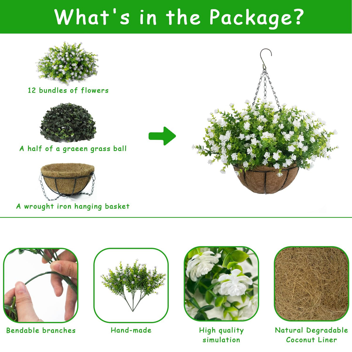 BCBLF outdoor UV-resistant flowers bouquet enhances exterior decor