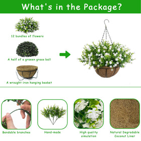 BCBLF outdoor UV-resistant flowers bouquet enhances exterior decor