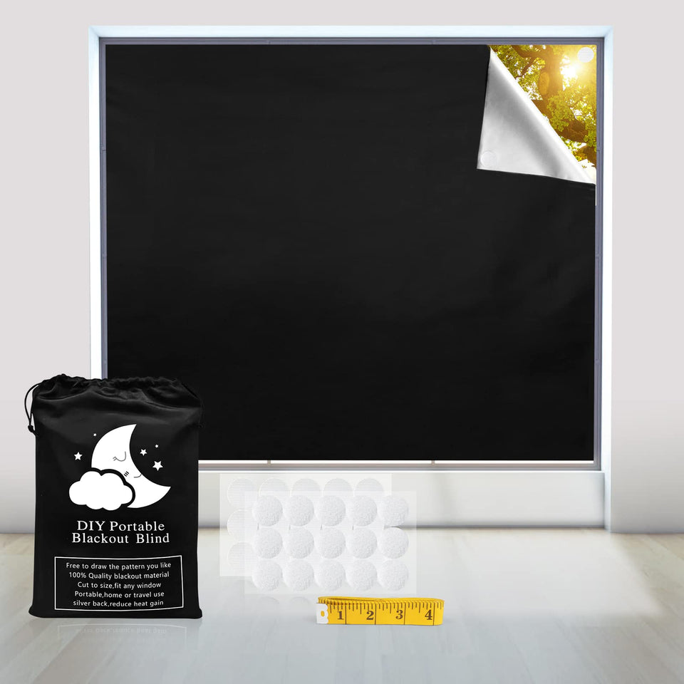 BCJJ blackout curtains 118x57 portable design blocks light for better sleep.