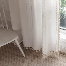 BCLBUSTE Boho curtains with semi-blackout diffused light and privacy in living space